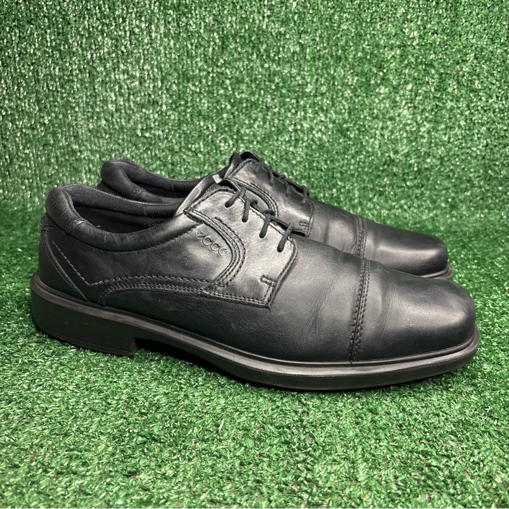 ECCO Men’s Helsinki Cap Toe Oxford Black Leather Shoes Size EU 45 / US 11 - 11.5